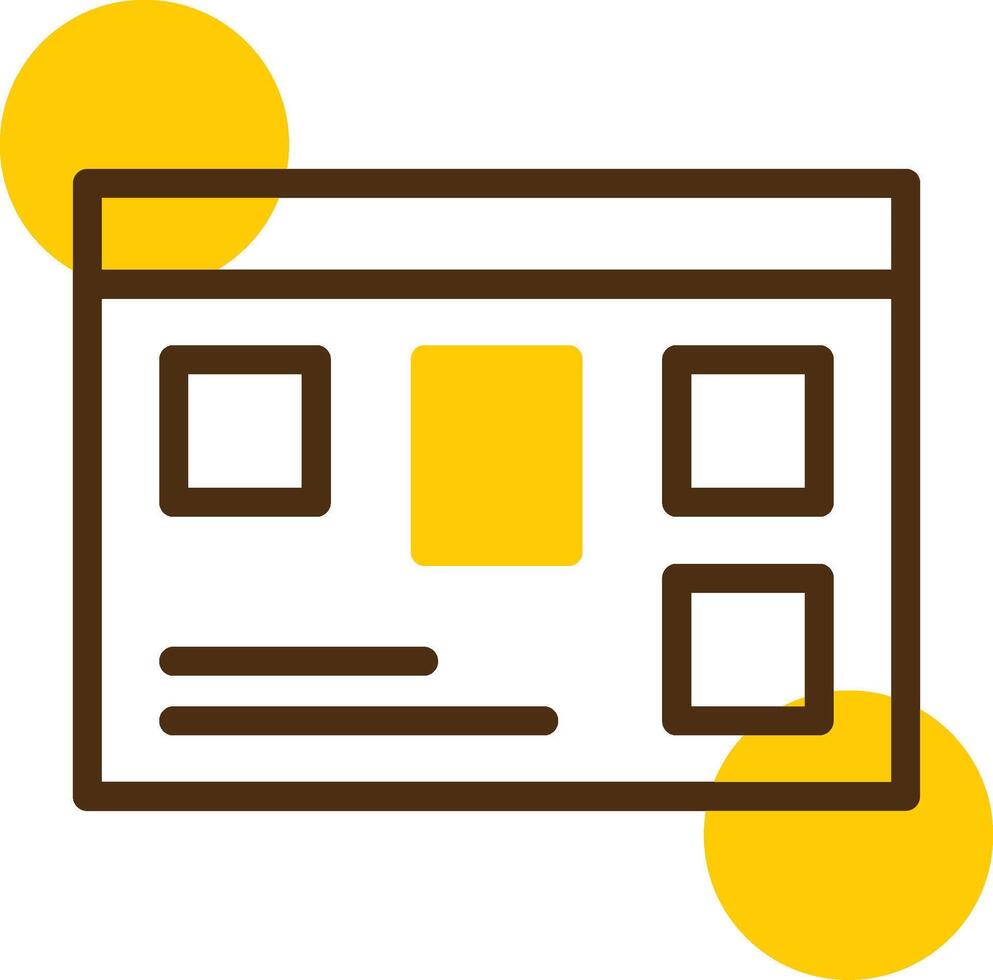 Scrum Board Yellow Lieanr Circle Icon vector