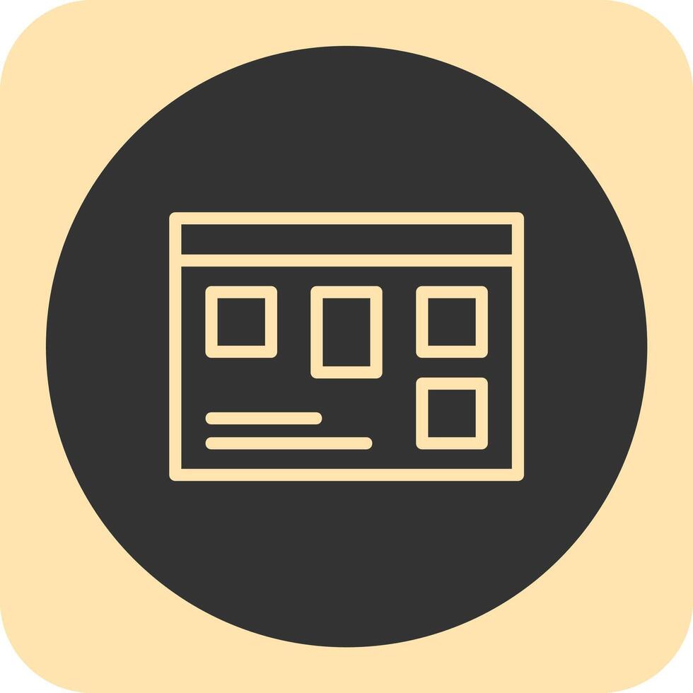 Scrum Board Linear Round Icon vector