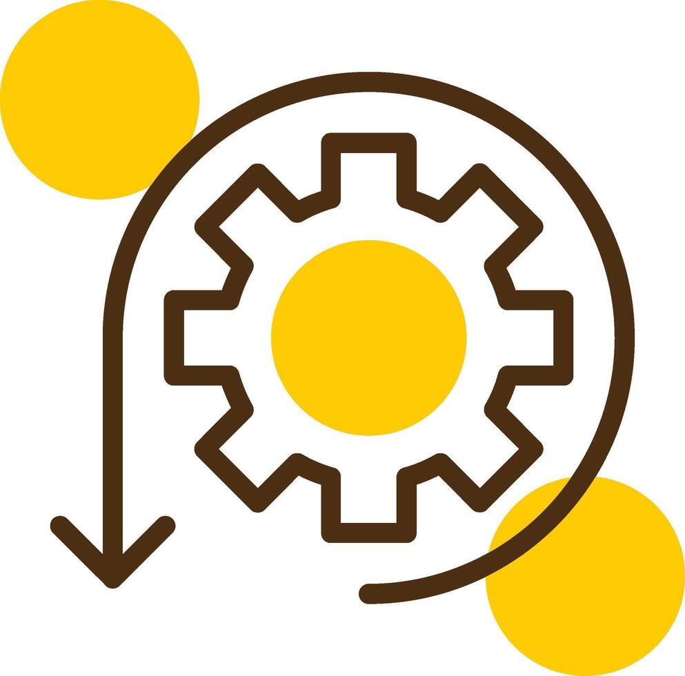 Agile Yellow Lieanr Circle Icon vector