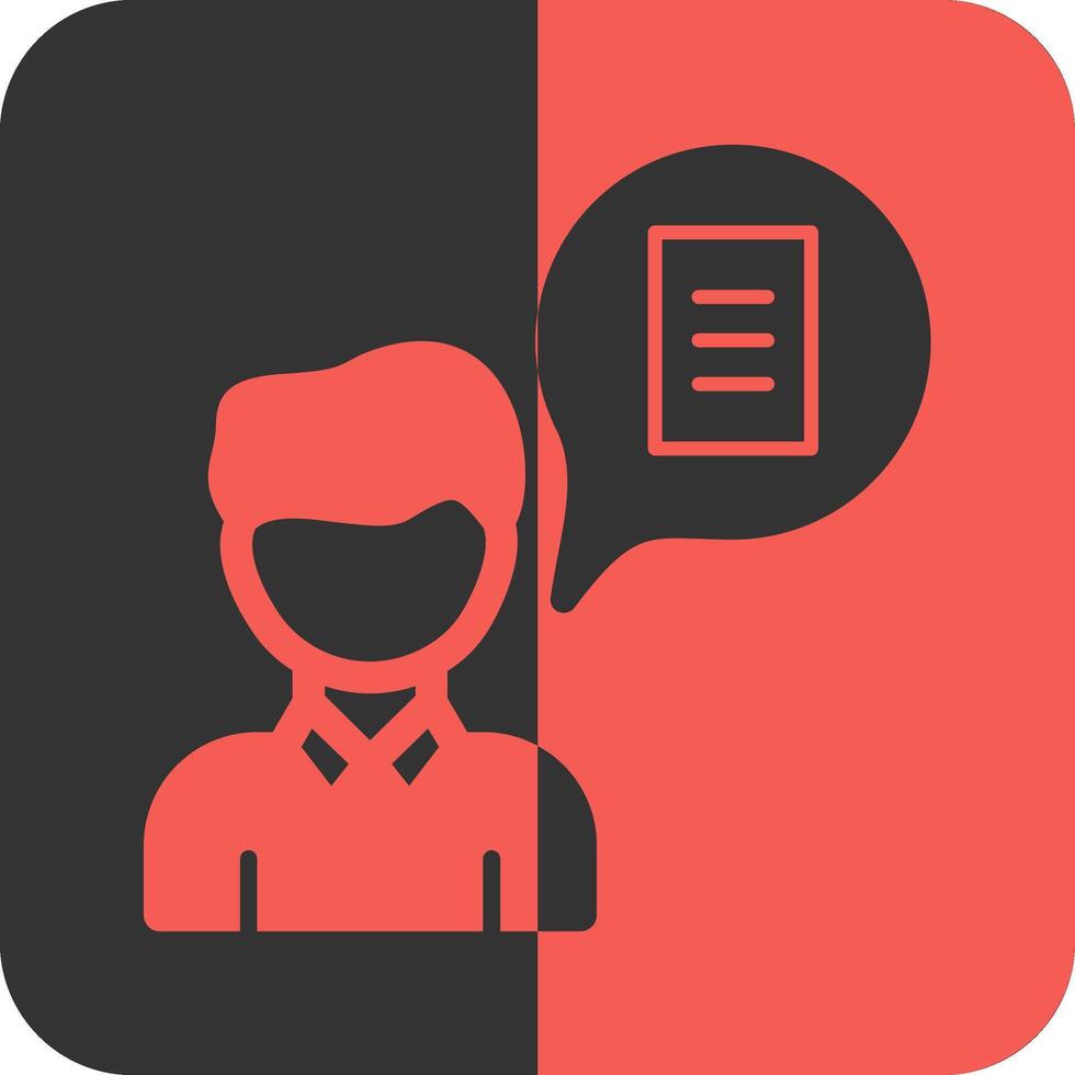 User Story Red Inverse Icon vector