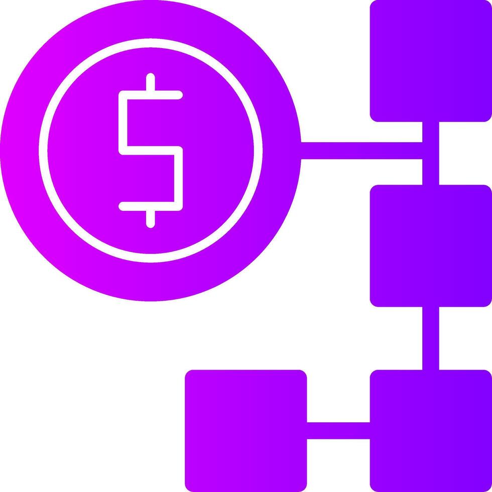 Allocation Solid Multi Gradient Icon vector