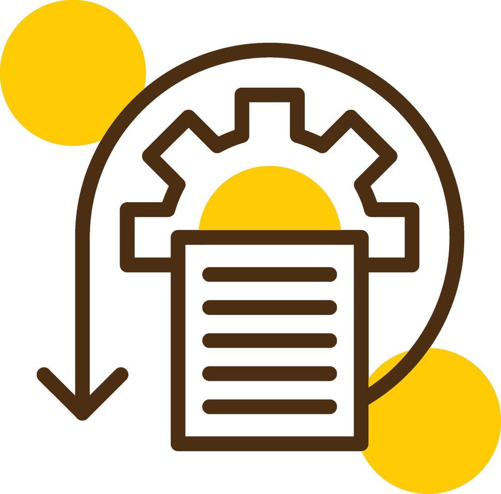 Iteration Yellow Lieanr Circle Icon vector