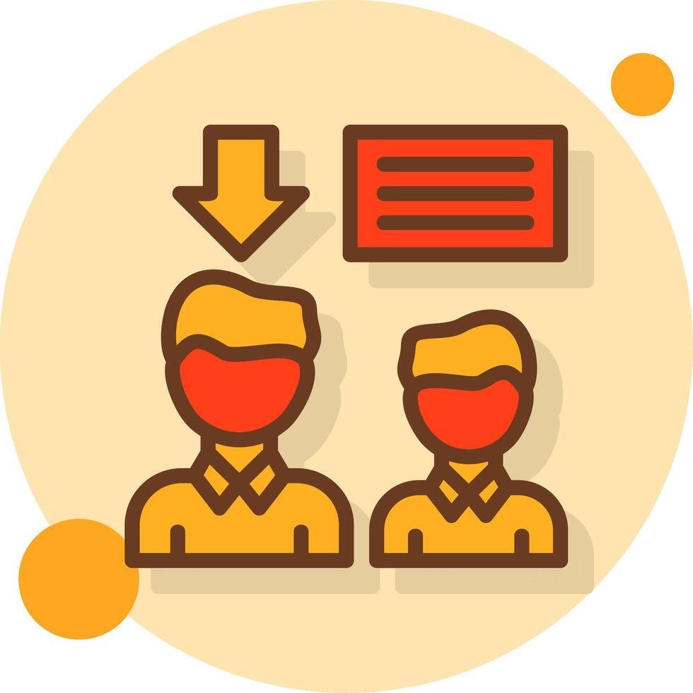 Leader Filled Shadow Cirlce Icon vector