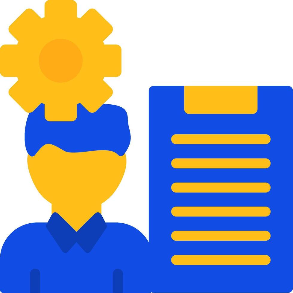 Project Manager Flat Two color Icon vector