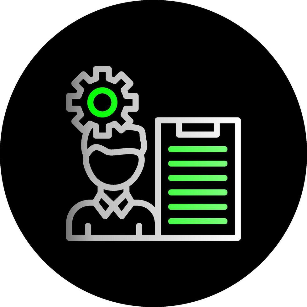 Project Manager Dual Gradient Circle Icon vector