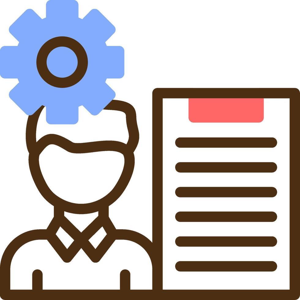 Project Manager Color Filled Icon vector