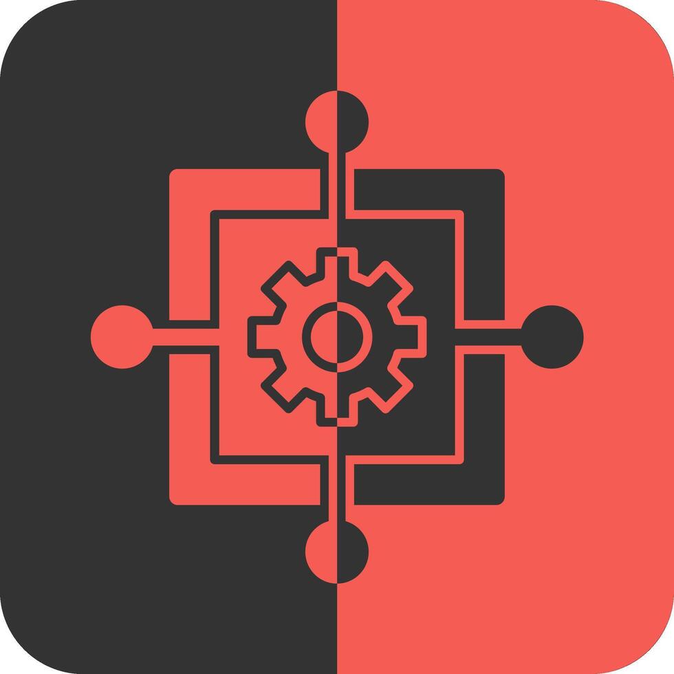 Scope Creep Red Inverse Icon vector
