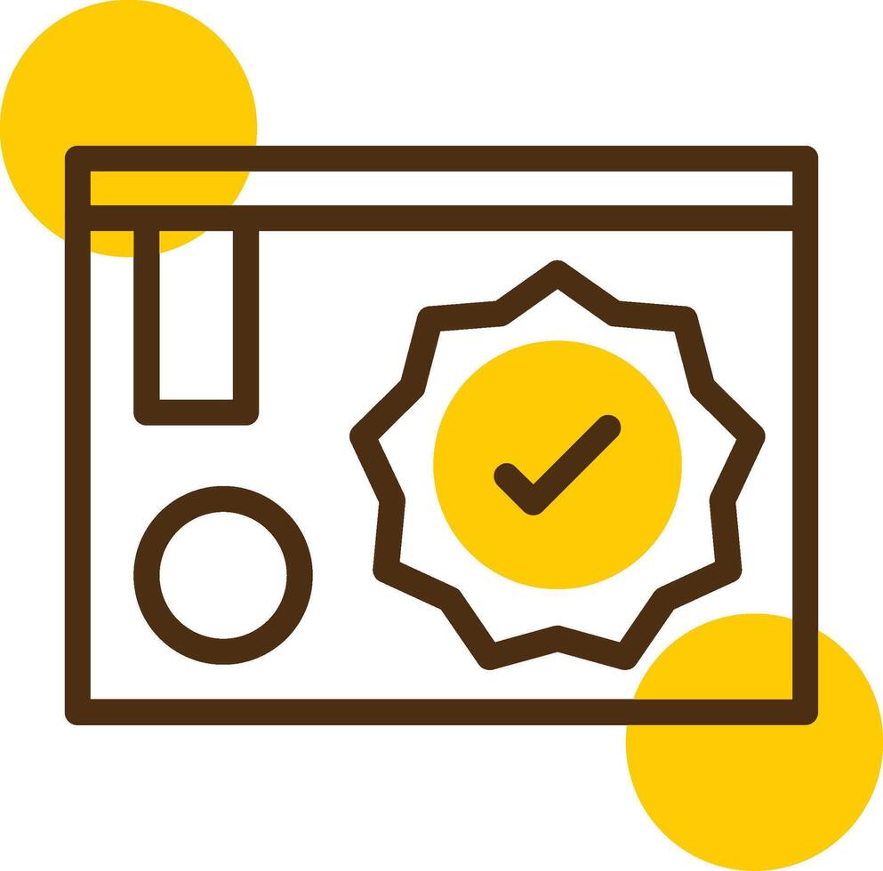 Quality Yellow Lieanr Circle Icon vector