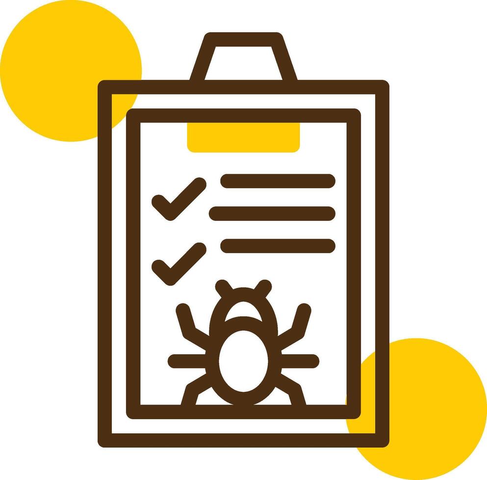 Bug Yellow Lieanr Circle Icon vector
