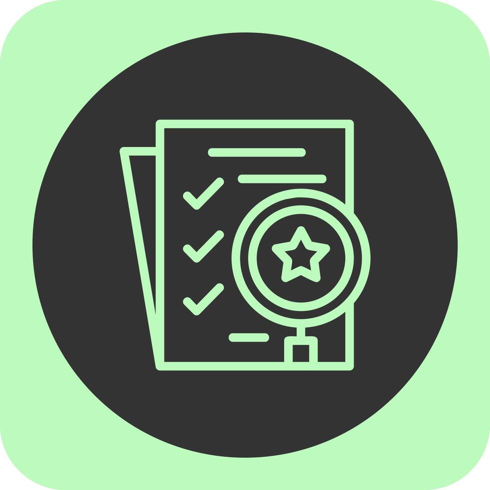 Review Linear Round Icon vector