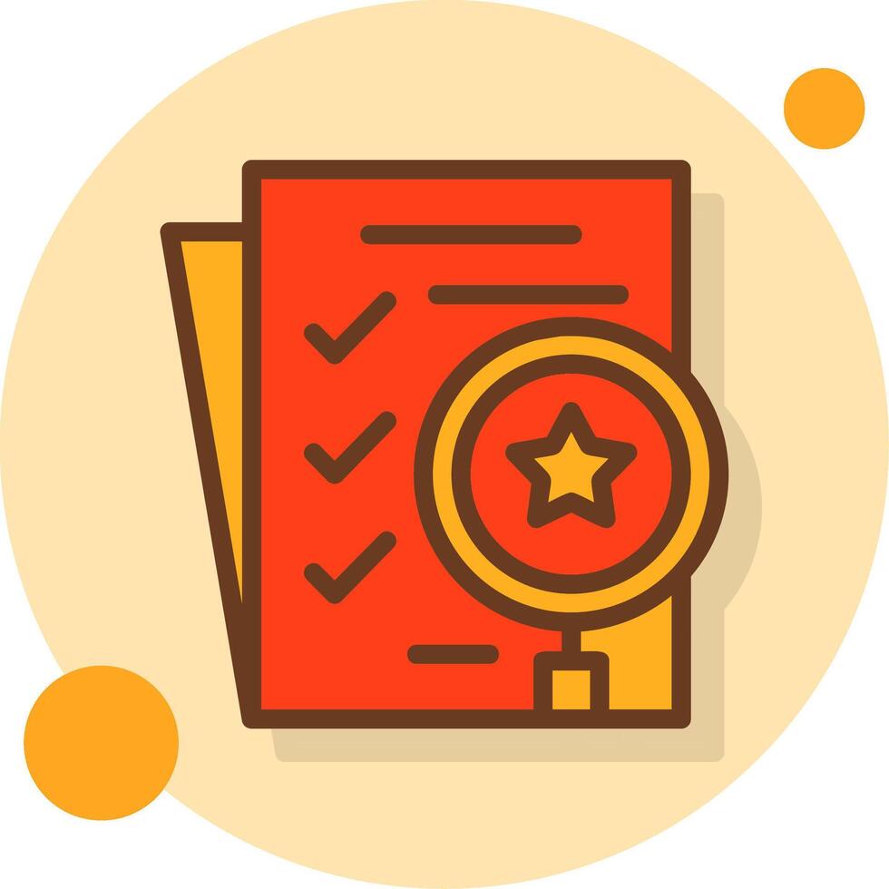 Review Filled Shadow Cirlce Icon vector