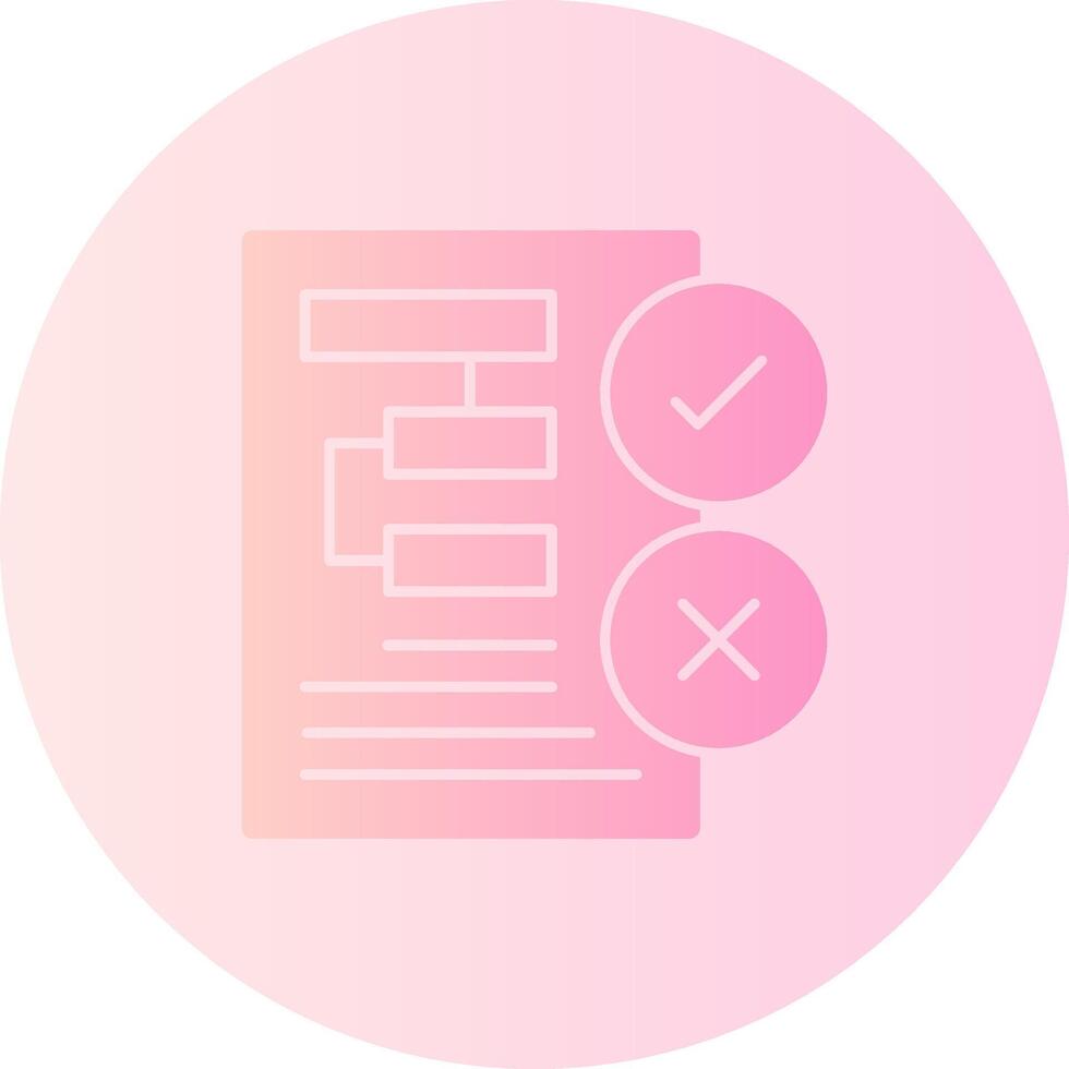 Decision Gradient Circle Icon vector