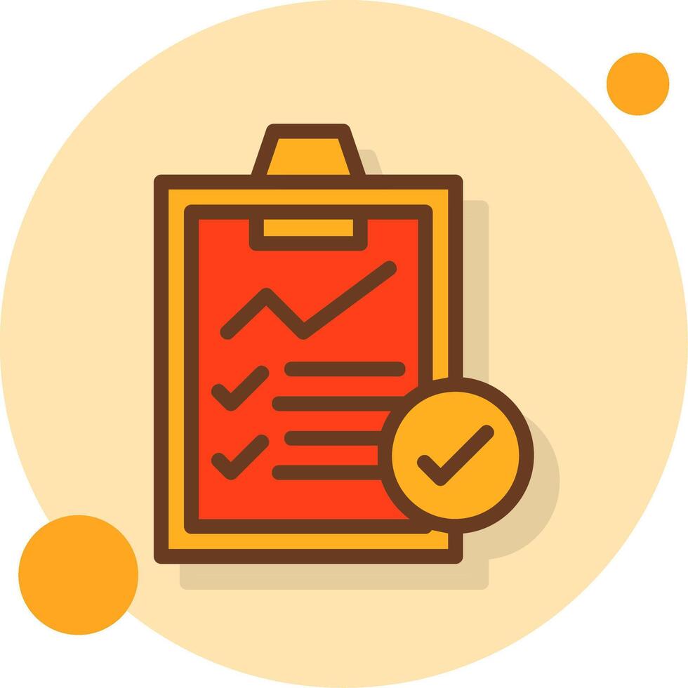 Audit Filled Shadow Cirlce Icon vector