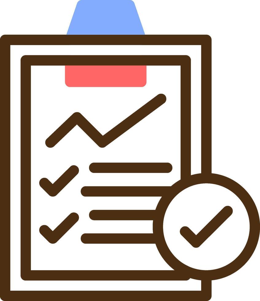 Audit Color Filled Icon vector