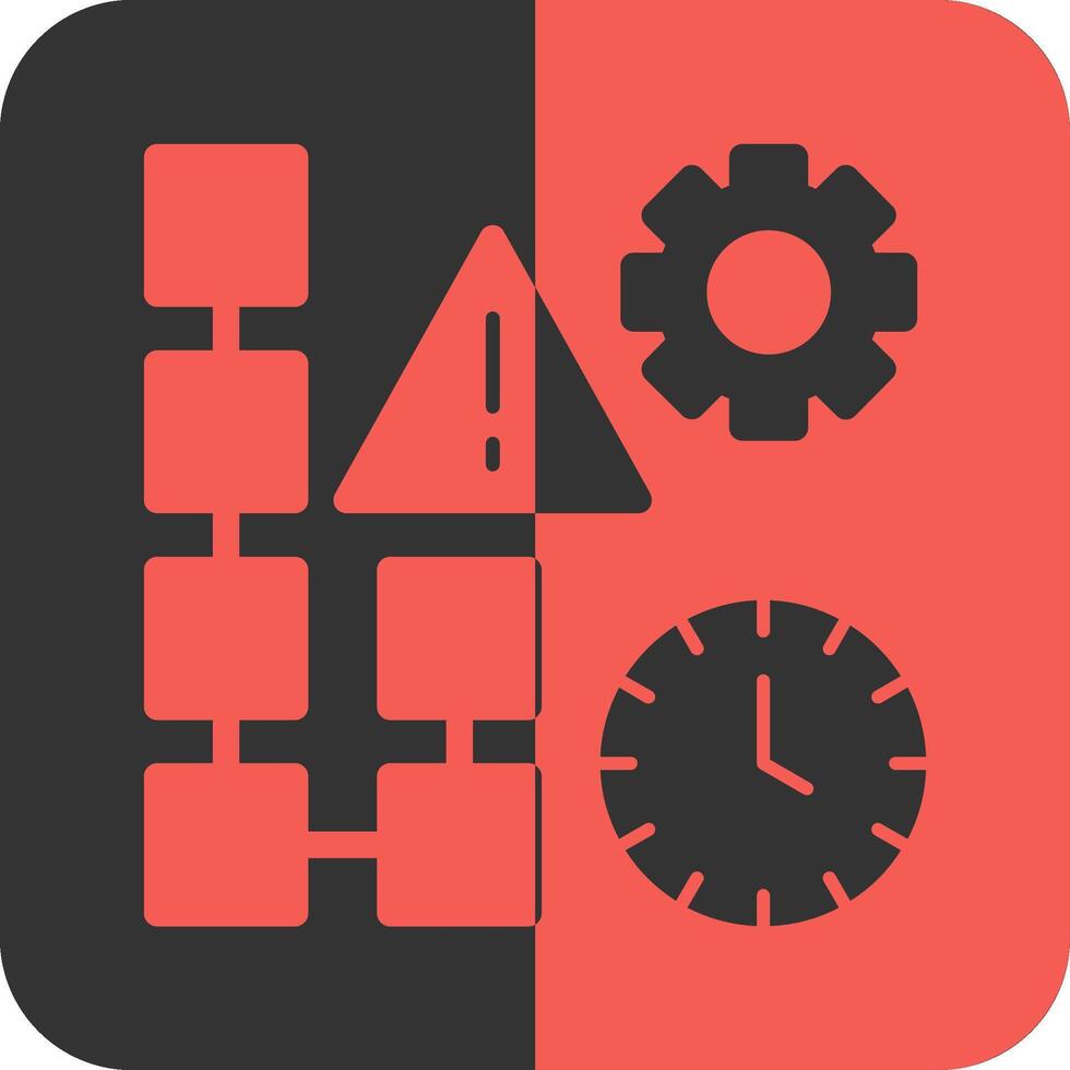 Risk Management Red Inverse Icon vector