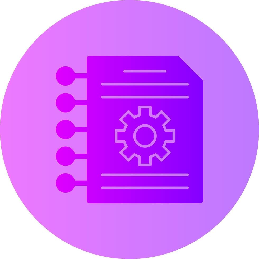 Resource Planning Gradient Circle Icon vector