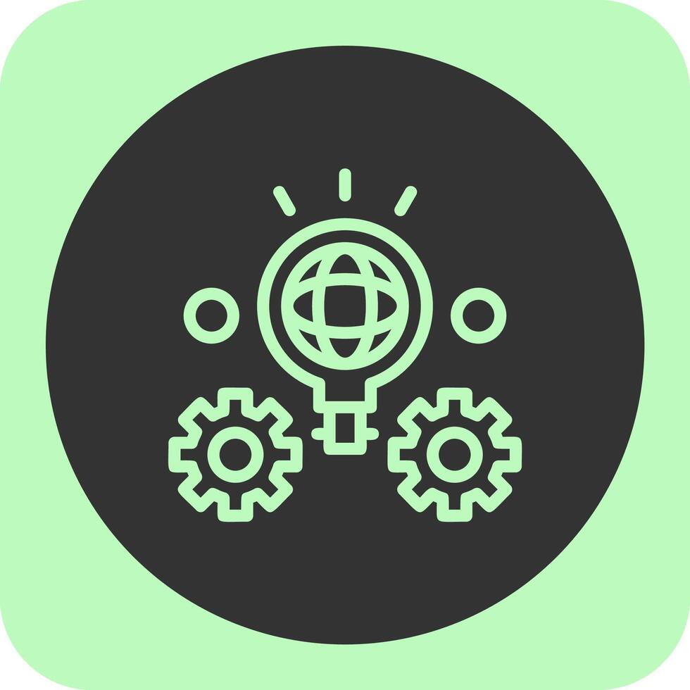 Innovation Linear Round Icon vector