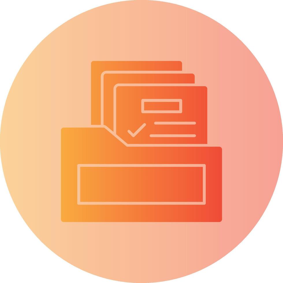 Documentation Gradient Circle Icon vector