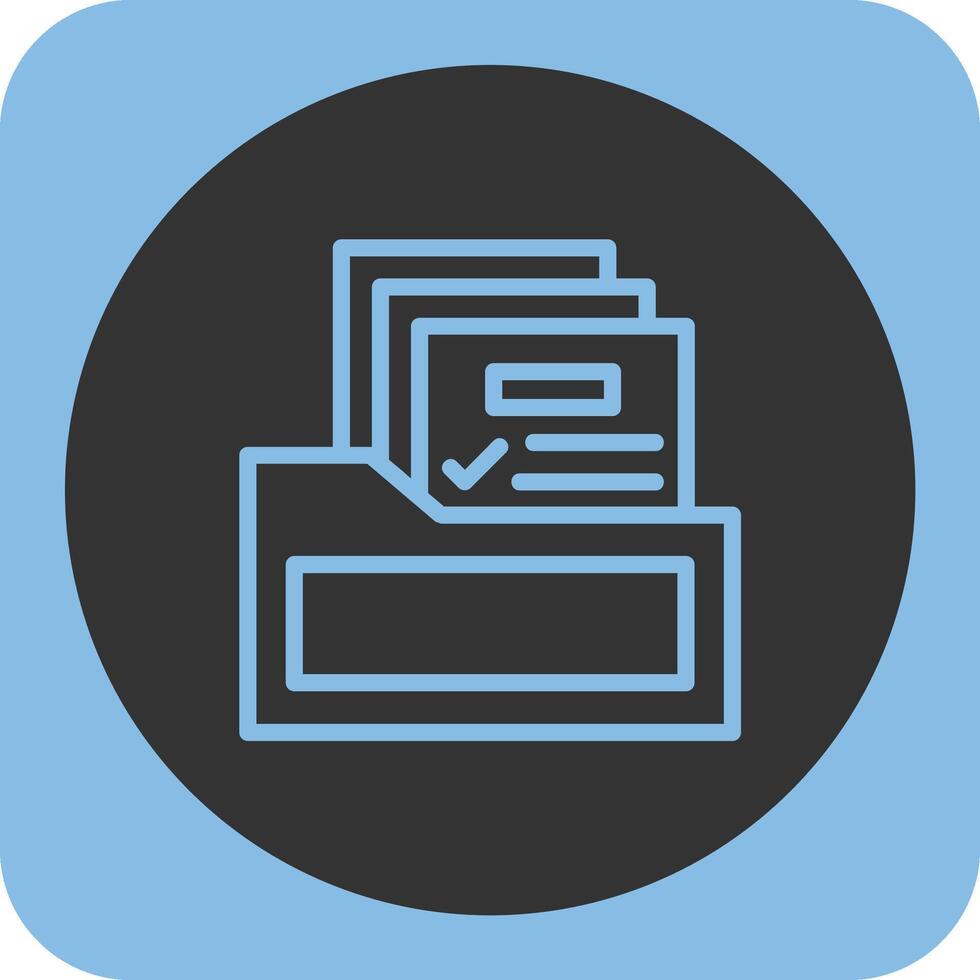 Documentation Linear Round Icon vector