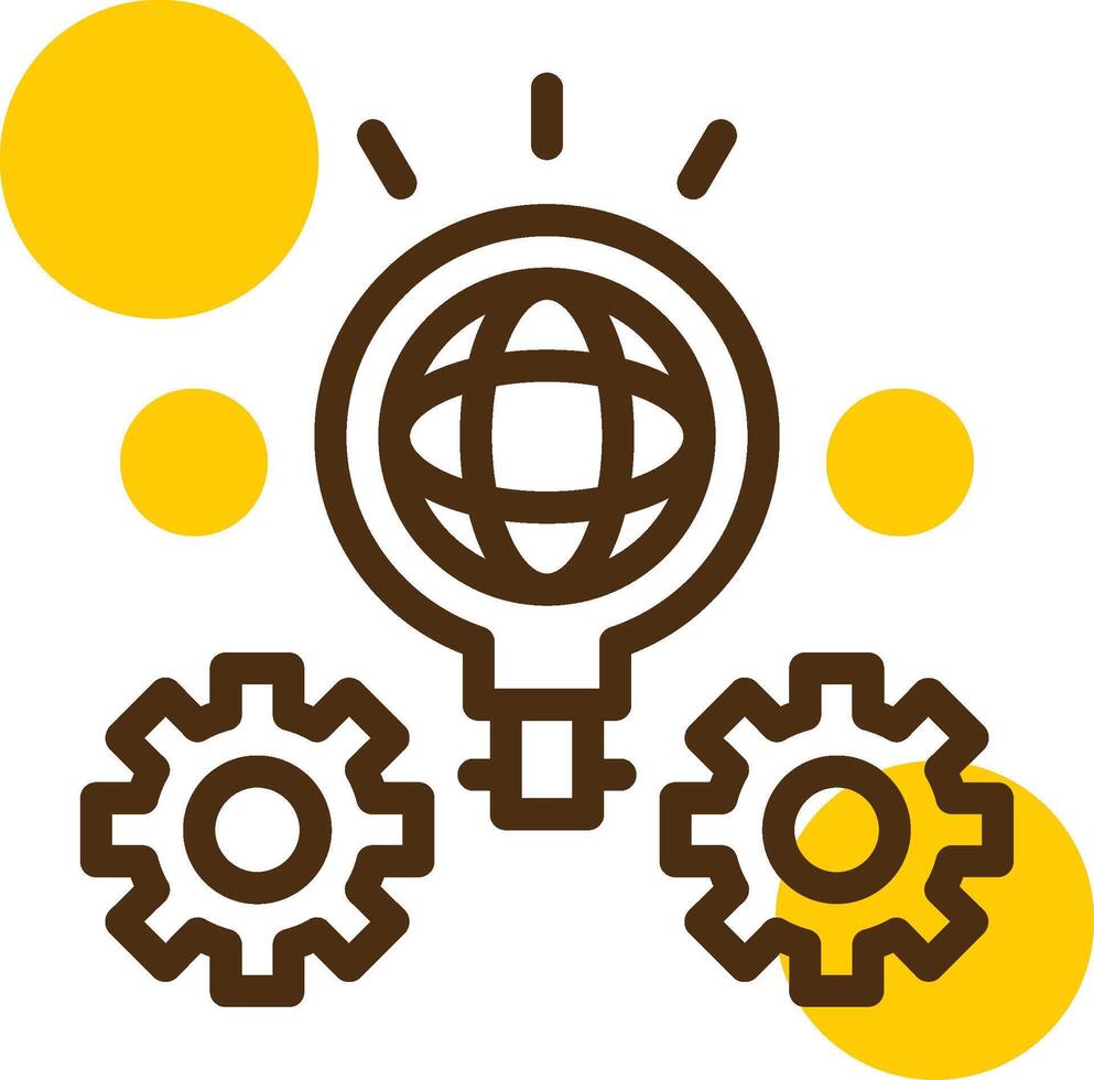 Innovation Yellow Lieanr Circle Icon vector