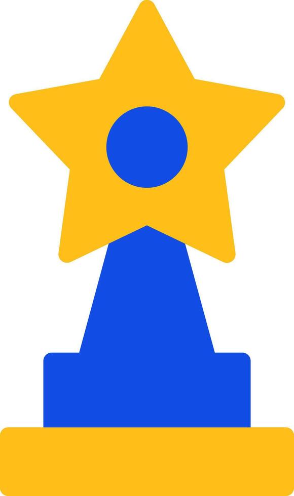 Trophy Flat Two color Icon vector