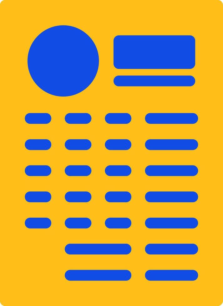 Resume Flat Two color Icon vector