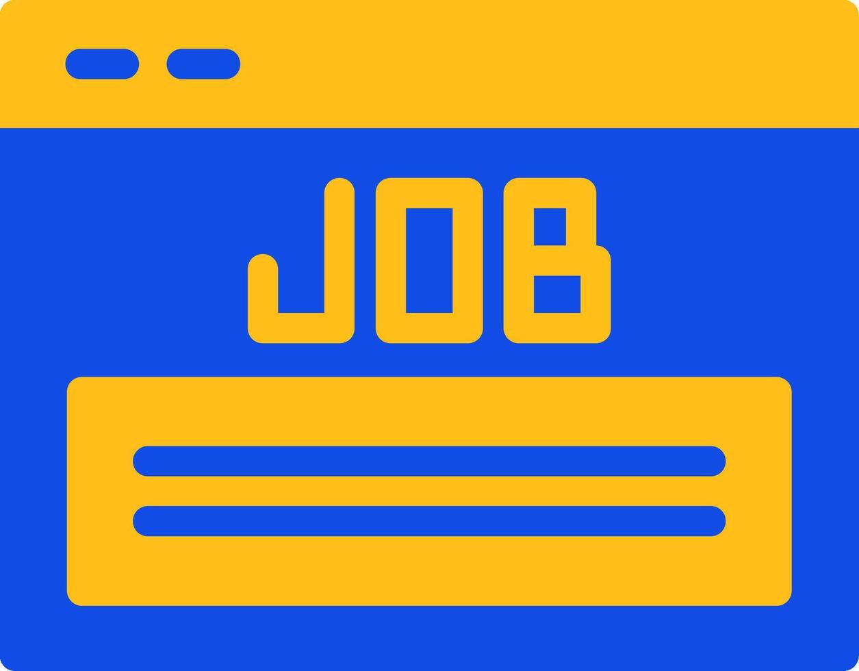 Job Listing Flat Two color Icon vector