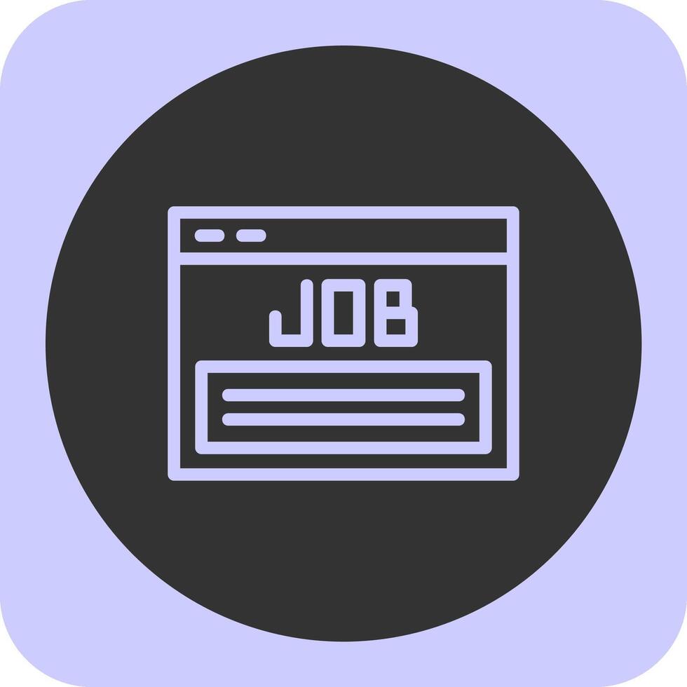 Job Listing Linear Round Icon vector