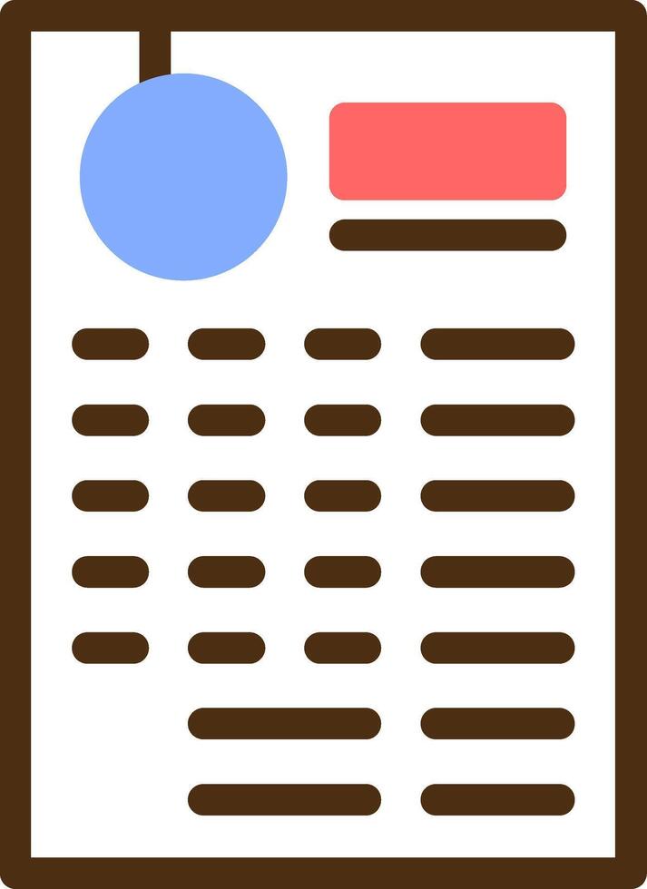 Resume Color Filled Icon vector