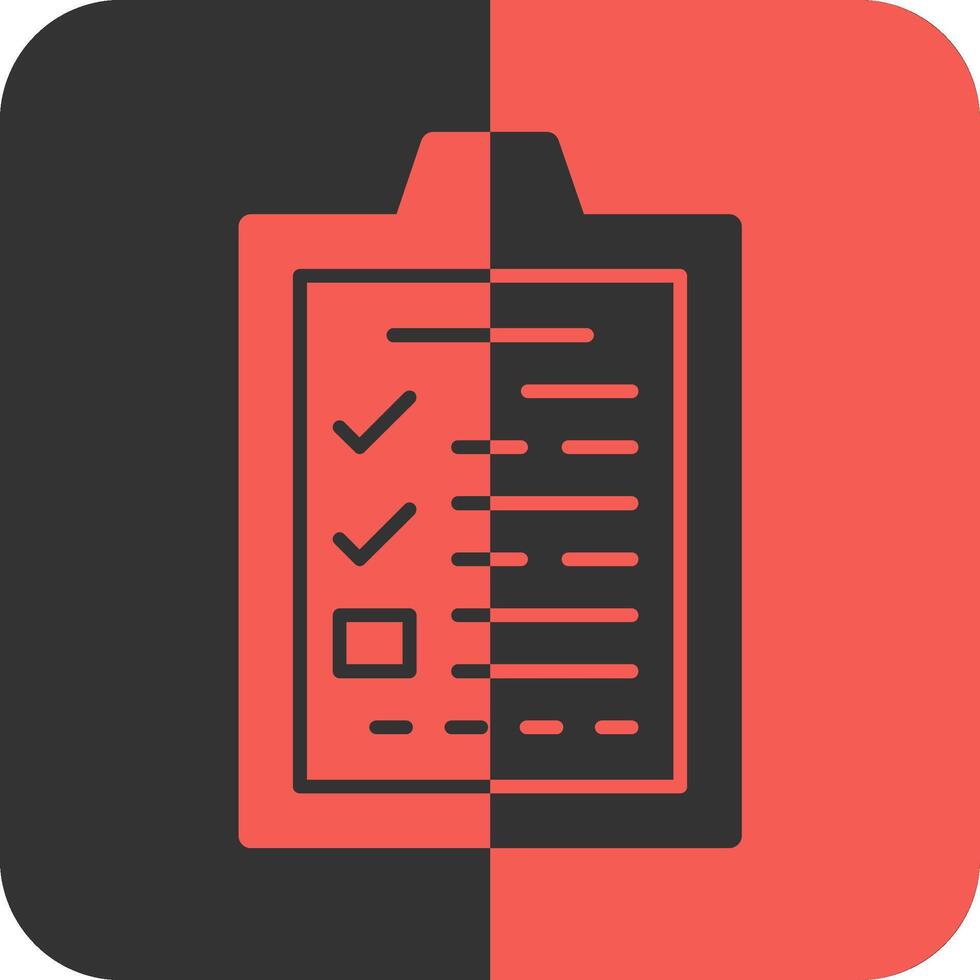 Application Form Red Inverse Icon vector