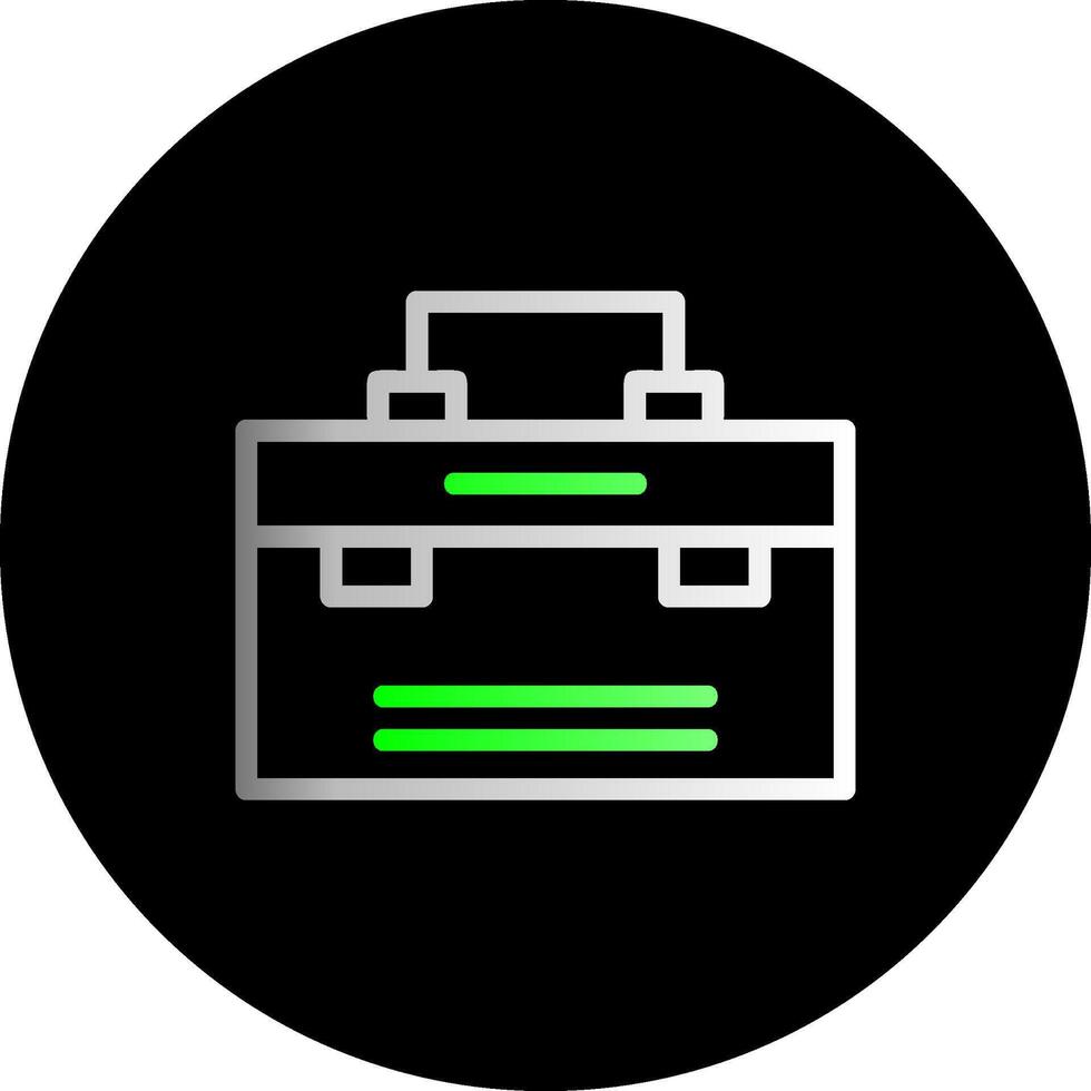 Briefcase Dual Gradient Circle Icon vector