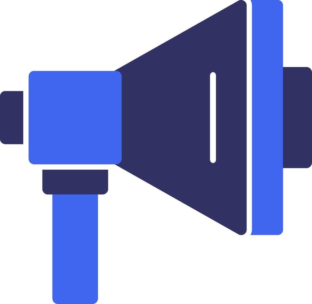 Megaphone Solid Two Color Icon vector