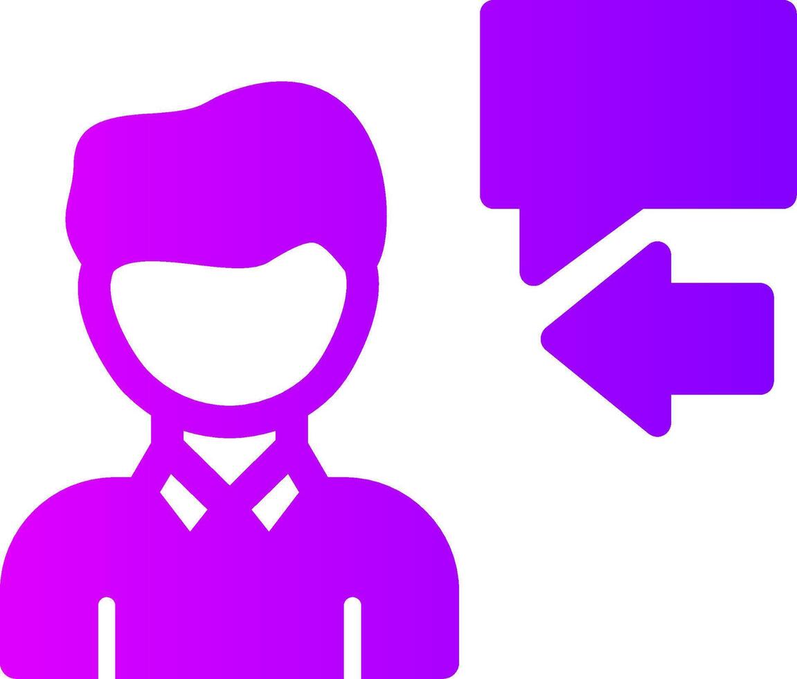 Interviewer Solid Multi Gradient Icon vector