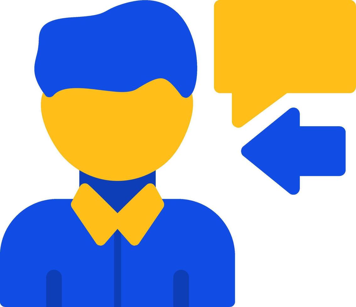 Interviewer Flat Two color Icon vector