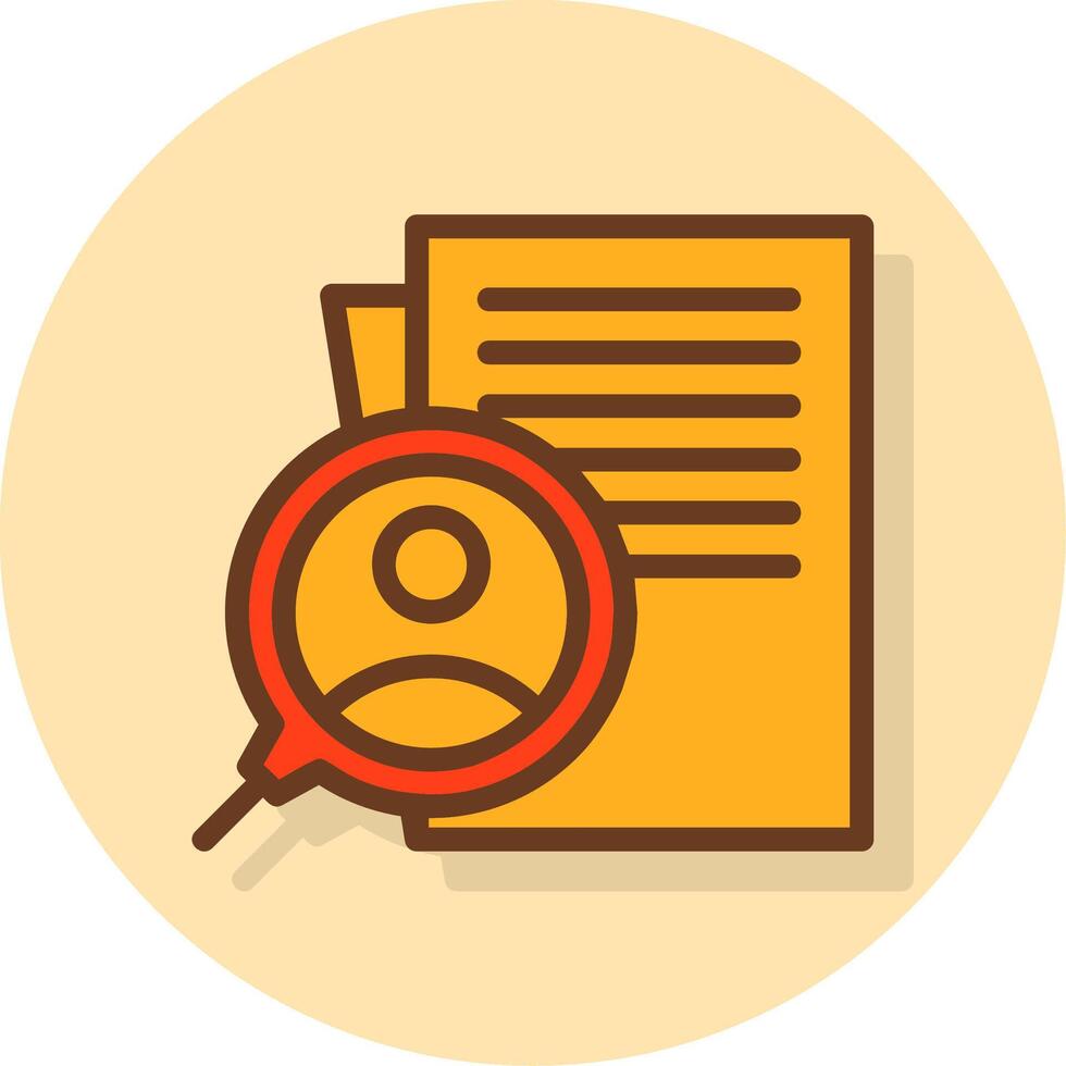 Candidate Filled Shadow Cirlce Icon vector