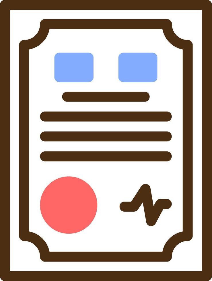 Contract Color Filled Icon vector