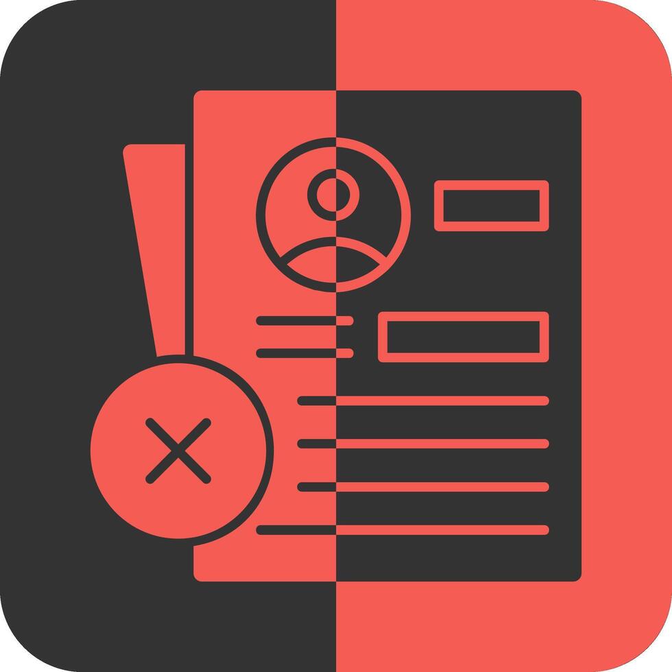 Reject Red Inverse Icon vector