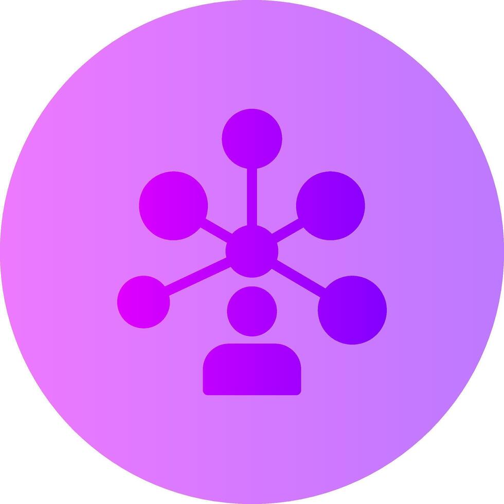 Networking Gradient Circle Icon vector