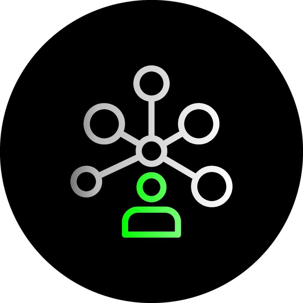 Networking Dual Gradient Circle Icon vector