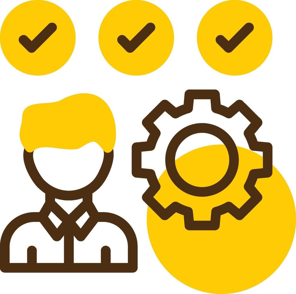 Skills Yellow Lieanr Circle Icon vector