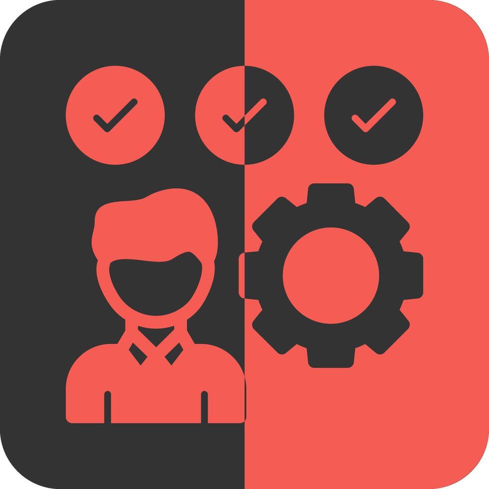 Skills Red Inverse Icon vector