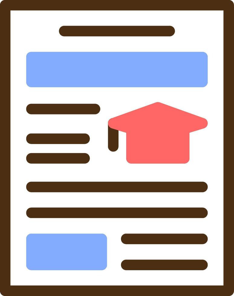 Qualifications Color Filled Icon vector