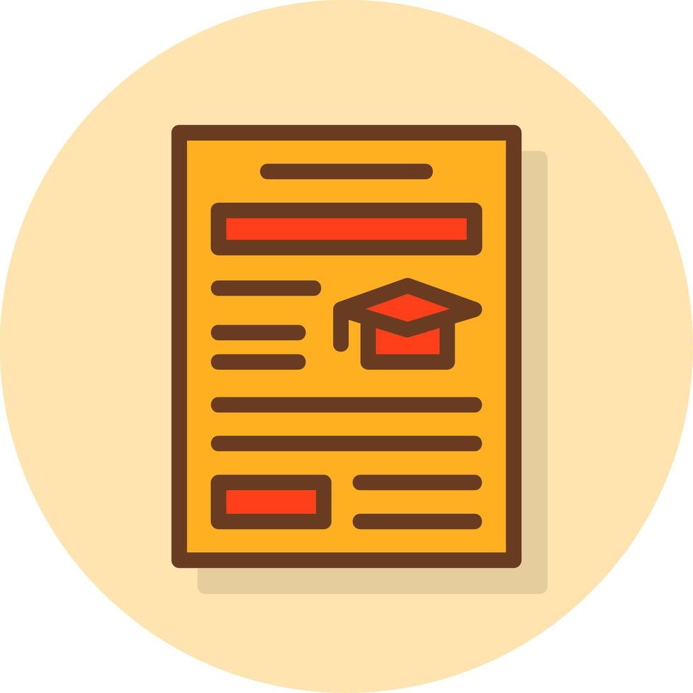 Qualifications Filled Shadow Cirlce Icon vector