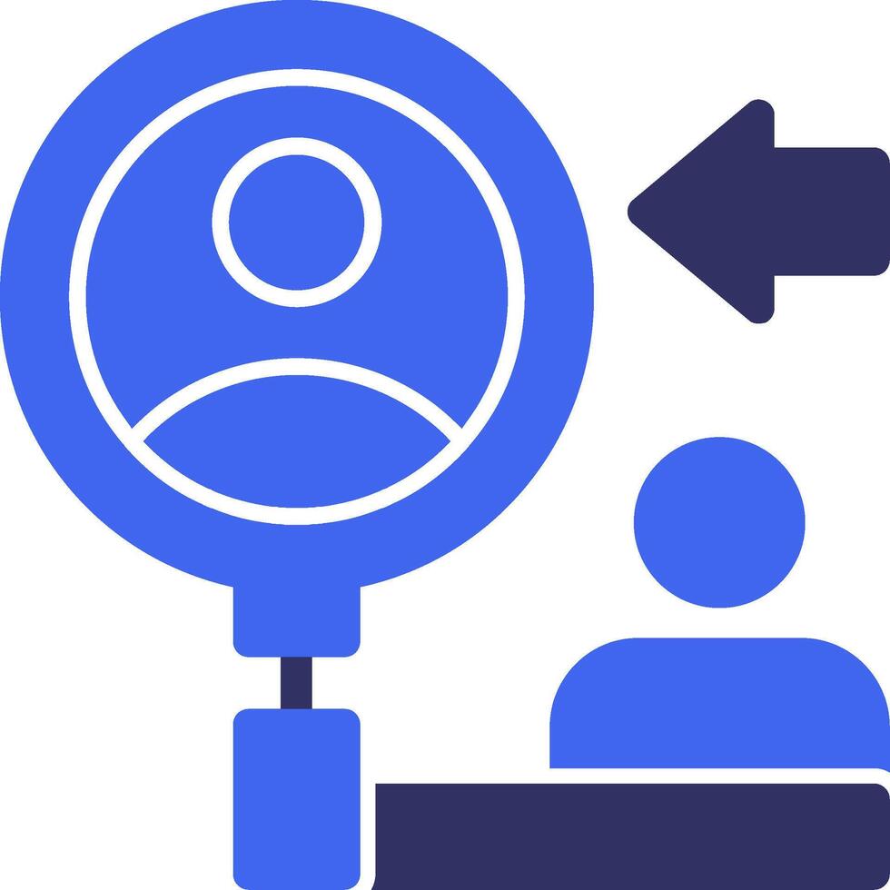 Candidate Selection Solid Two Color Icon vector