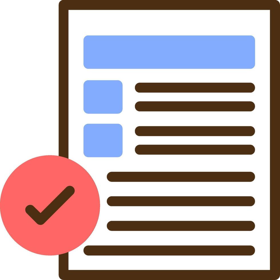 Test Color Filled Icon vector