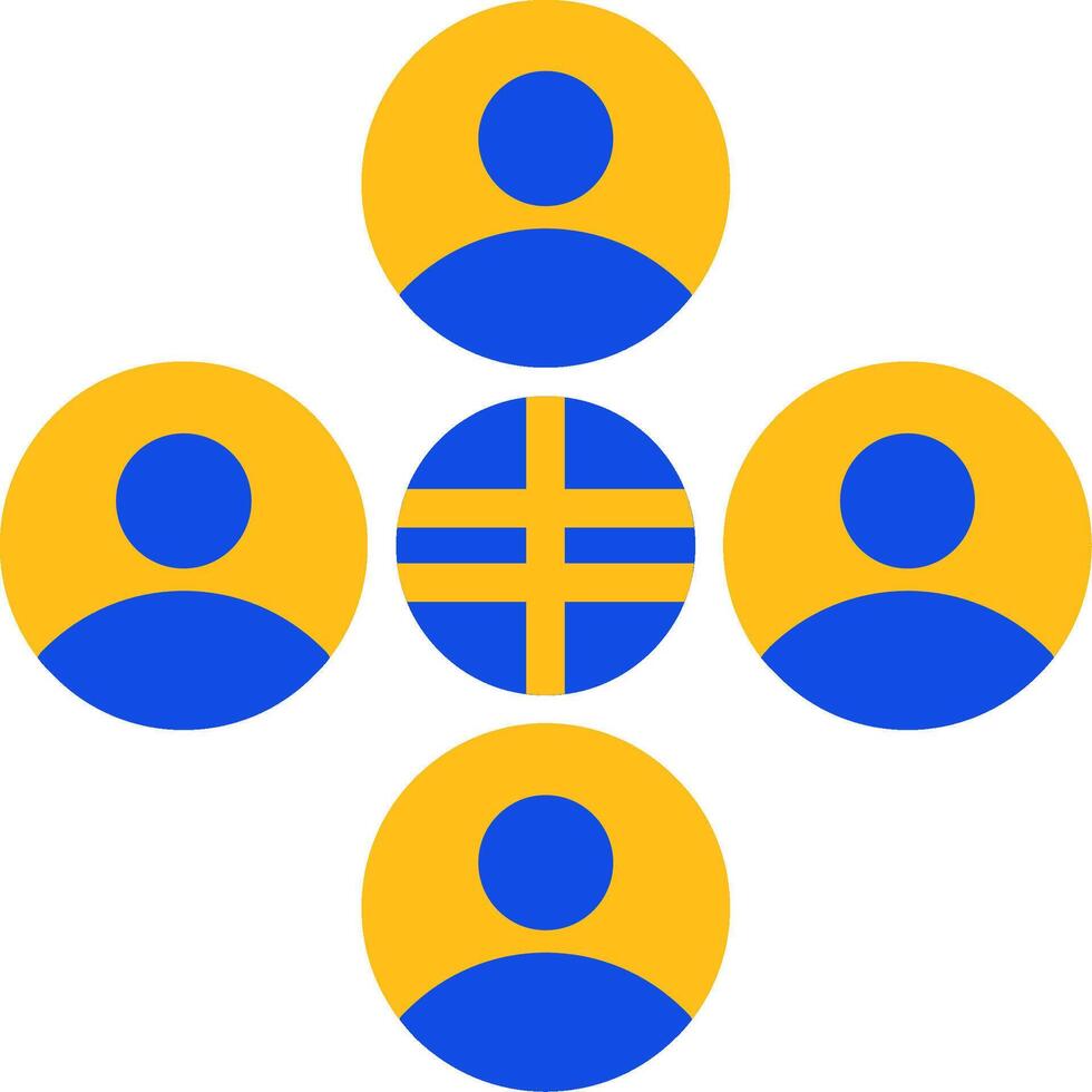 Diversity Flat Two color Icon vector