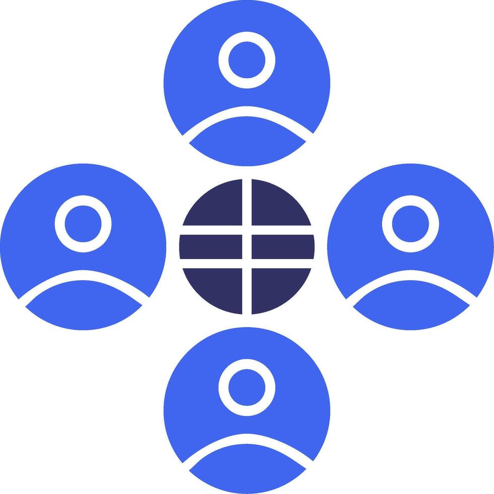 Diversity Solid Two Color Icon vector