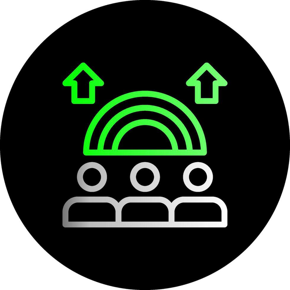 Inclusion Dual Gradient Circle Icon vector
