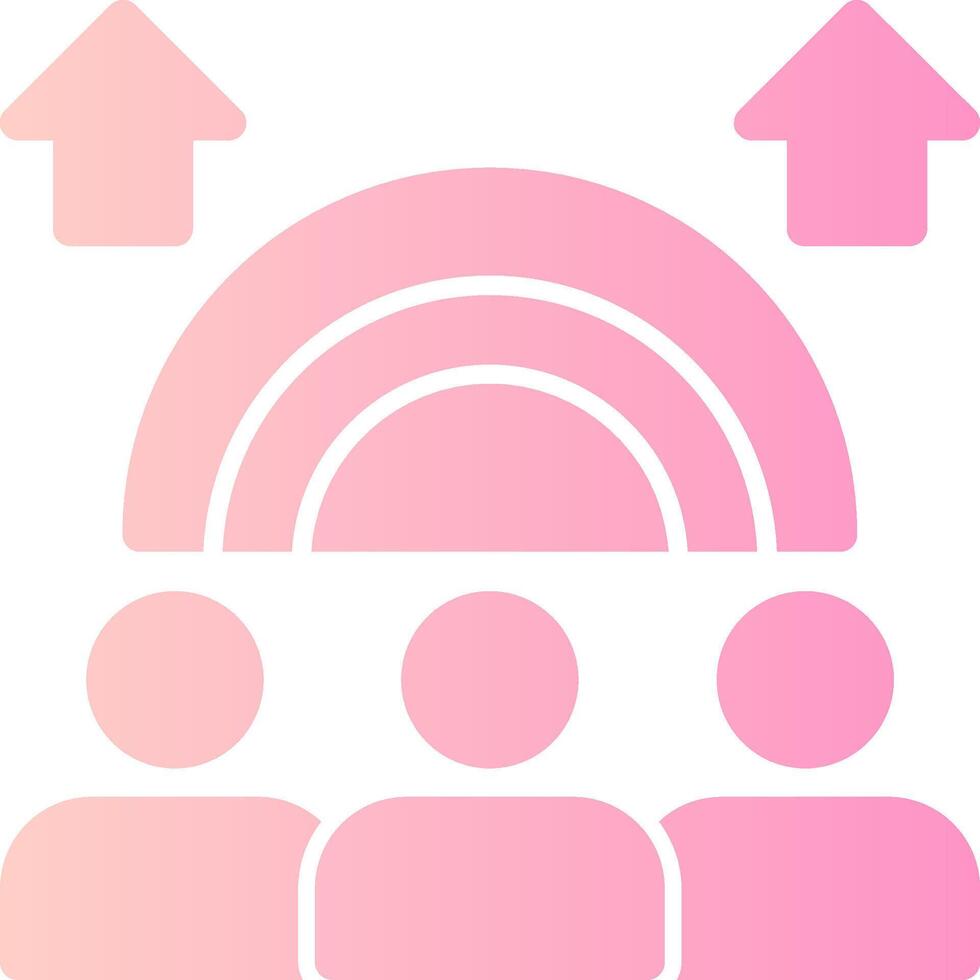 Inclusion Solid Multi Gradient Icon vector