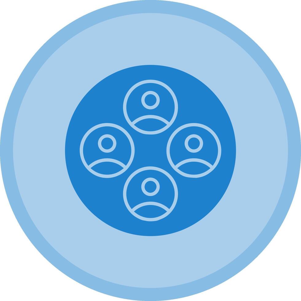 Talent Pool Multicolor Circle Icon vector